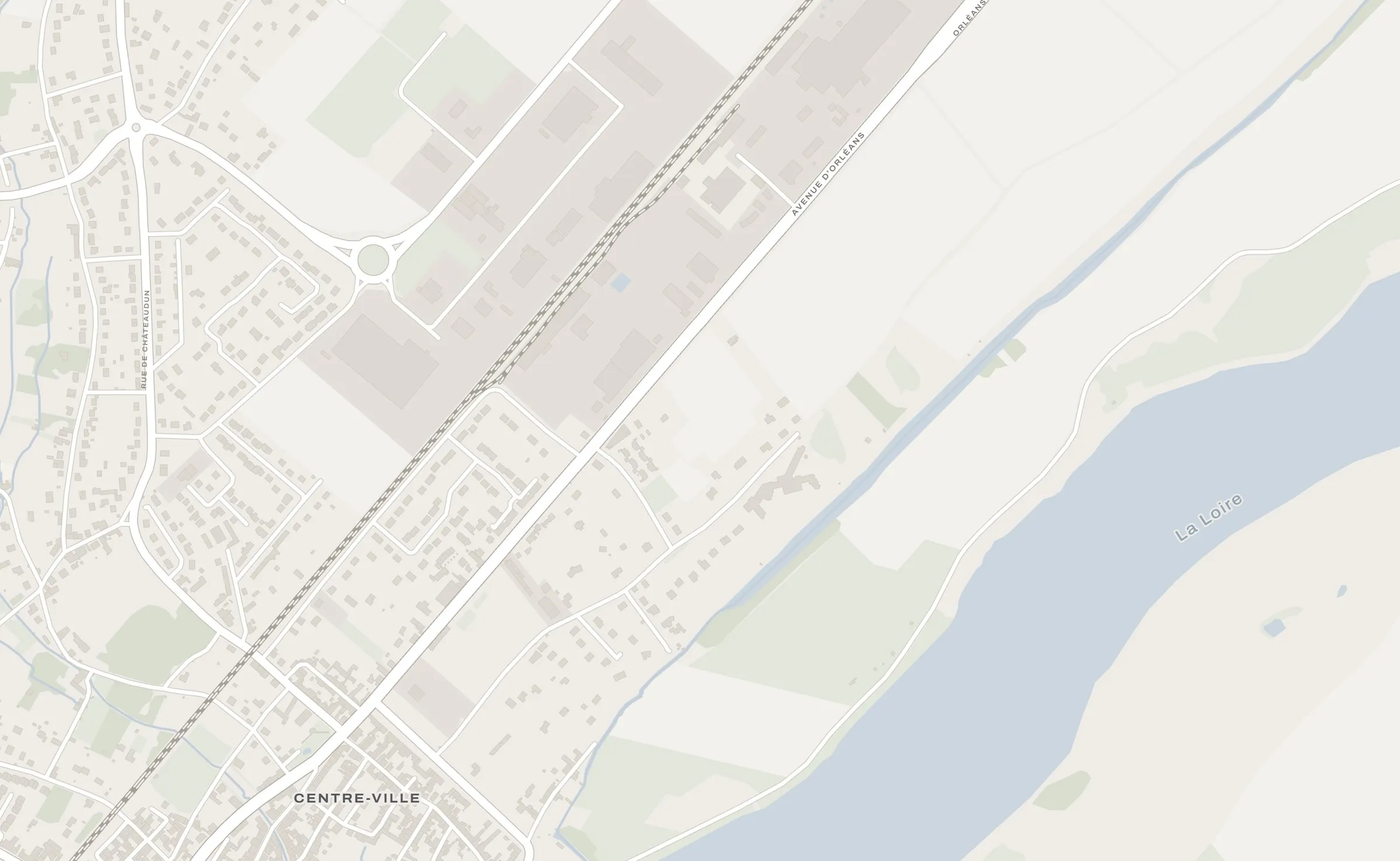 Plan du quartier de l'agence, avenue d'Orléans à Beaugency
